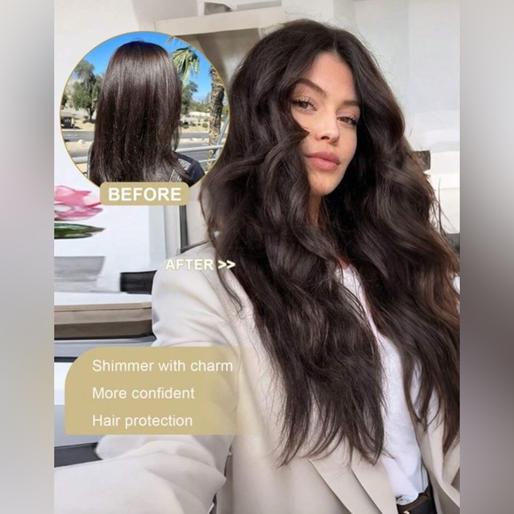 Dark Brown Clip in hair extensions 22 in Water Wave hair - Picture 6 of 14